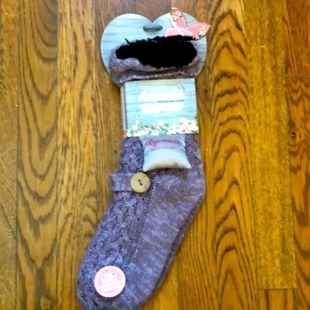 NEW Knitted, fleece aromasoles,purifying moisturizing winter warm lounge socks
